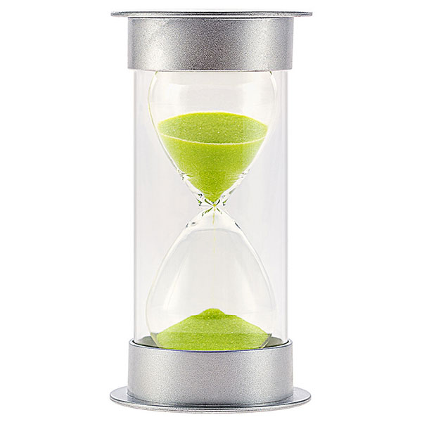 Fall-proof Silver Cover Hourglass Timer Quicksand Bottle