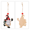 New Christmas Decorations Wooden Pendant Santa Claus