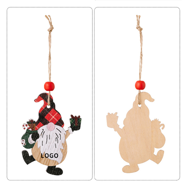 New Christmas Decorations Wooden Pendant Santa Claus