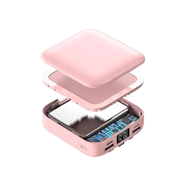 Portable Large Capacity Makeup Mirror Charger With a Line