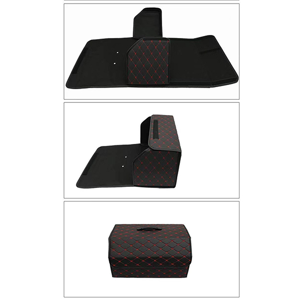 Leather Car Trunk Cargo Collapsible Organizer