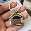 360 Degree Rotating House-Shaped Metal Keychain