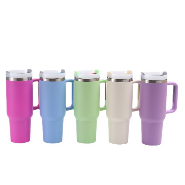 40oz Stainless Steel Car Cup Ice Bully Cup With Straw Thermos Cup