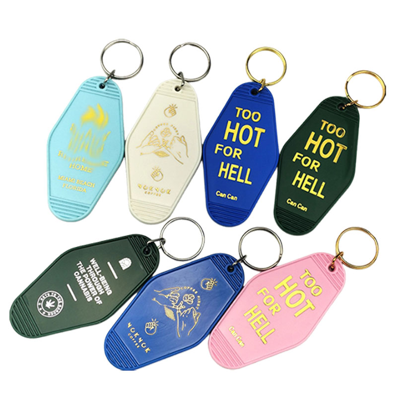 Colored Diamond Shaped Plastic Keychain