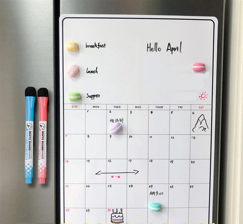 Fridge Pad Magnetic Monthly Weekly Daily Planner Whiteboard