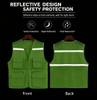 Reflective Pocket Safety Vest High Visibility Work Shirt