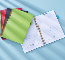 A5 PU Spiral Lined Notebooks Coil Bound Journal