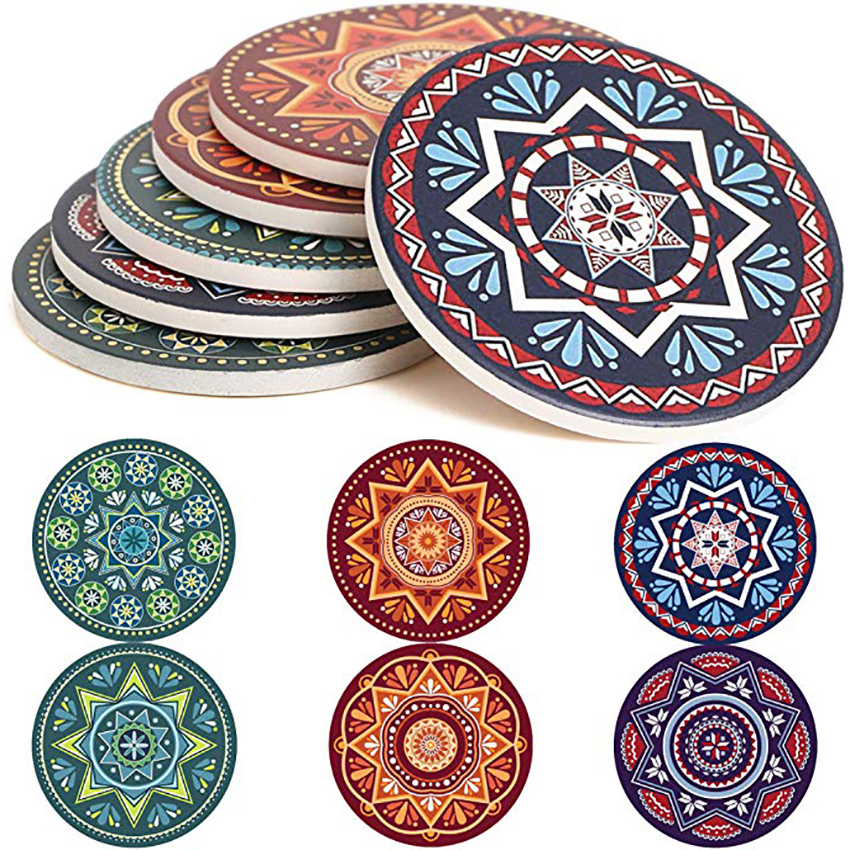 New Type Round Absorbent Ceramic Coffee Mug Tea Cup Coaster Wholesale