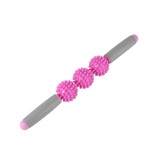 Multiple Function Three Massage Balls Roller Yoga Fascia Stick Body Relax Tool Muscle Point Spiky Ball