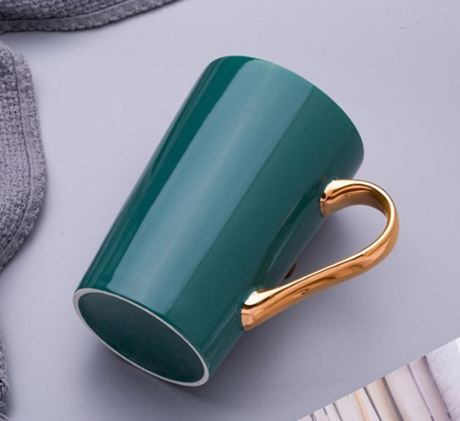 Customized Logo New Ceramic Gold Hand Custom-made Coffee Mug