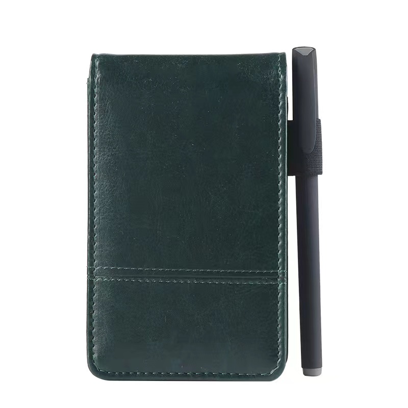 PU Leather Pocket Notebook Memo Pad With Calculator