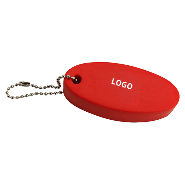 Floating Board Shaped Foam Ball Stress Relieving Keychain