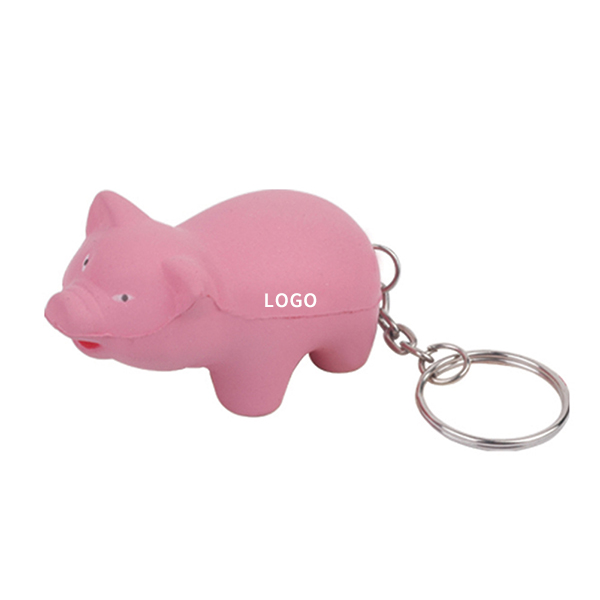PU Elephant Stress Ball Keychain Pressure Reliever Keyring
