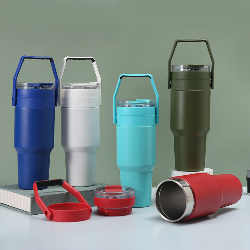 30oz Stainless Steel Cup Large Thermos With Handle