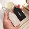 Custom LOGO Blank PU Leather Car Keychain