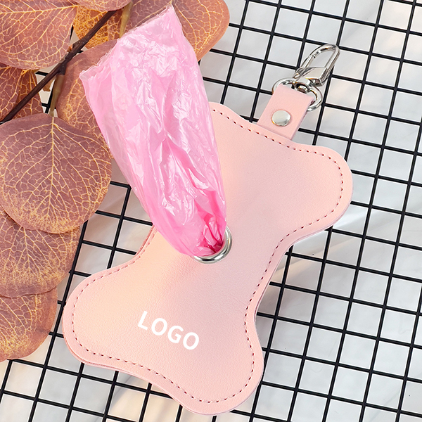 PU Leather Dog Poop Bag Dispenser For Portable Garbage Box