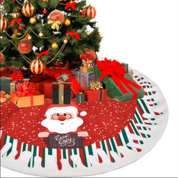 New Cartoon Round Elk Christmas Tree Decoration Base Mat