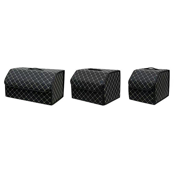 Leather Car Trunk Cargo Collapsible Organizer