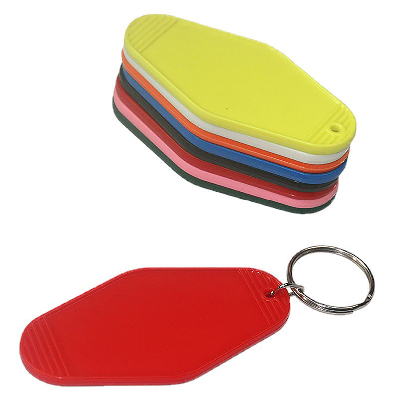 Colored Diamond Shaped Plastic Keychain