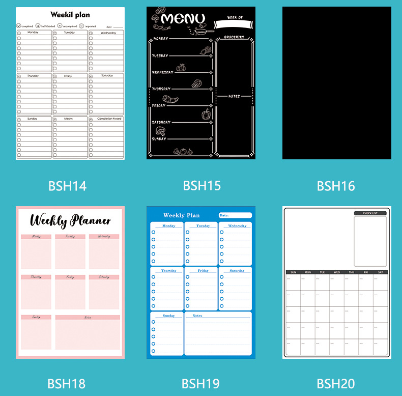 Fridge Pad Magnetic Monthly Weekly Daily Planner Whiteboard