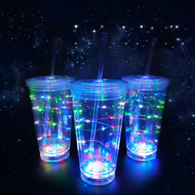 16oz Mulitcolor LED Straw Cups