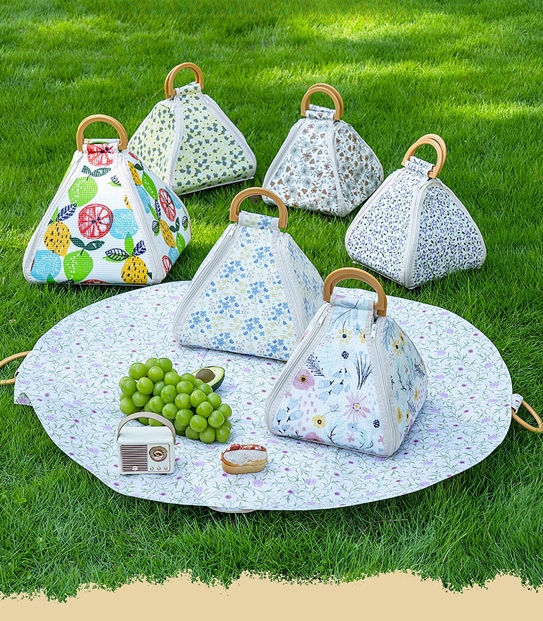 Macaron Color Insulated Lunch Cooler Bag with Zipper