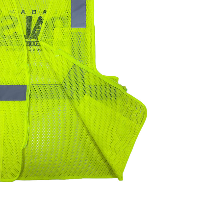 Class 2 Mesh Zip-Front Vest High Visibility Work Shirt