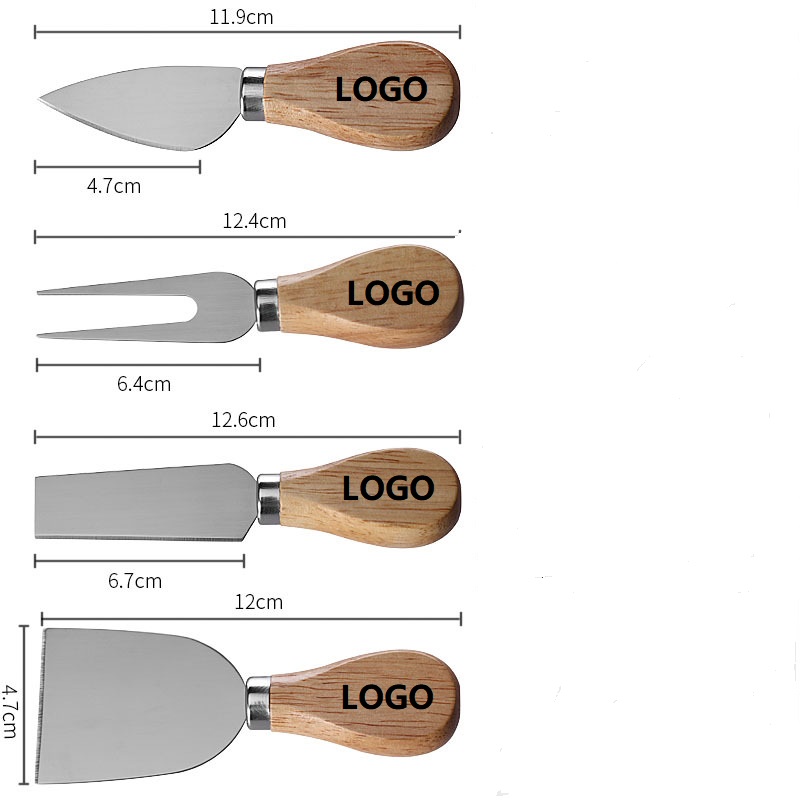 Custom 5-Piece Bamboo Cheese Knife Board Set