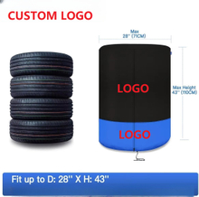 4-Pack 420D Oxford All-Weather Tire Covers Snow Protection