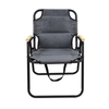 Folding Outdoor Chair With Wooden Armrest In A Bag