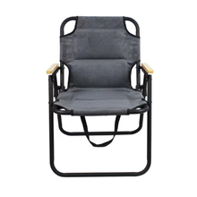 Folding Outdoor Chair With Wooden Armrest In A Bag