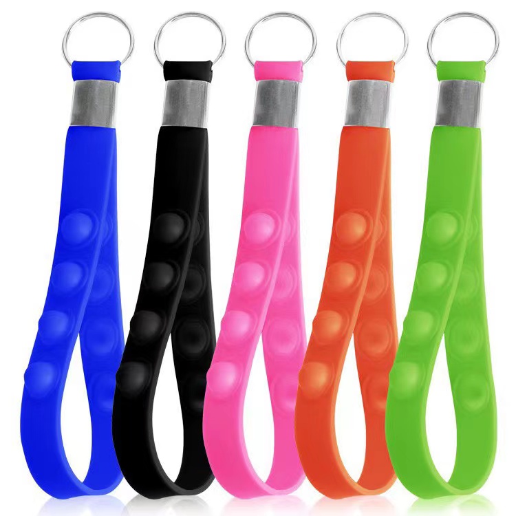 Silicone Pop Bubble Keychain Bracelet 