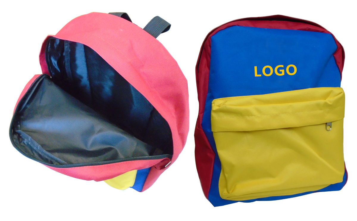 15 x 11.4 x 4.7 Inch Colorful Tri-color Kids Travel Backpack