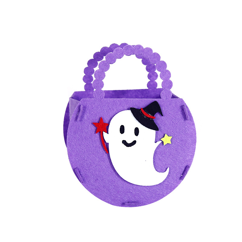 Halloween Favor Goodie Custom Felt Tote Bag For Treat Or Trick