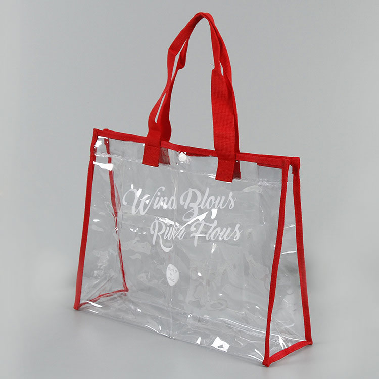 Plastic Buttons PVC Tote Bags