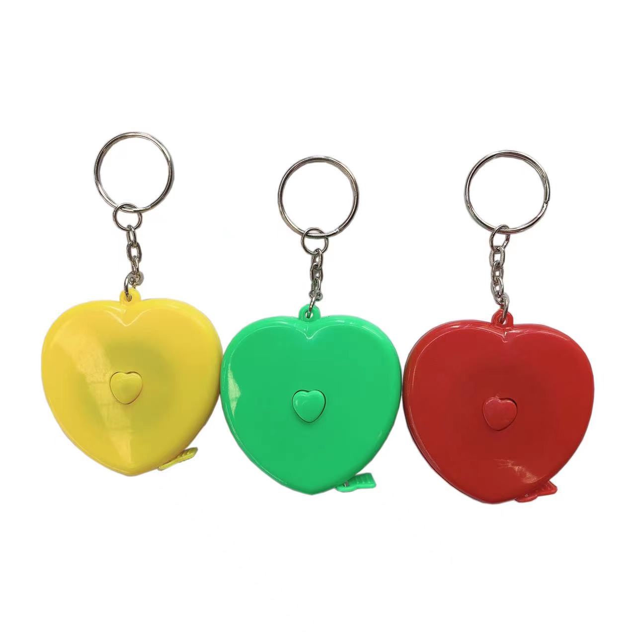Heart-Shaped Keychain With Tape Measure