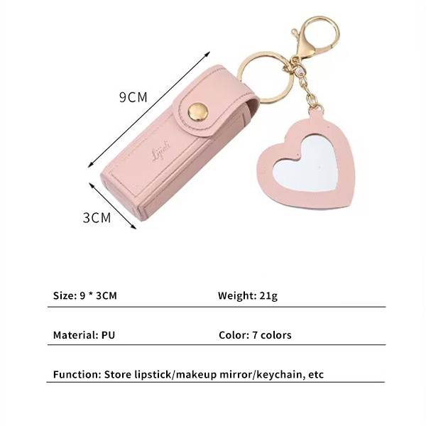 Portable Lipstick Mouth Red Envelope Coin Purse Keychain