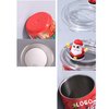 450ML Christmas Printing Double Stainless Steel Thermos Cup with Straw Mug