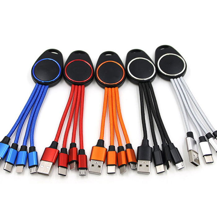 One Drag Three Keychain Charging Cable