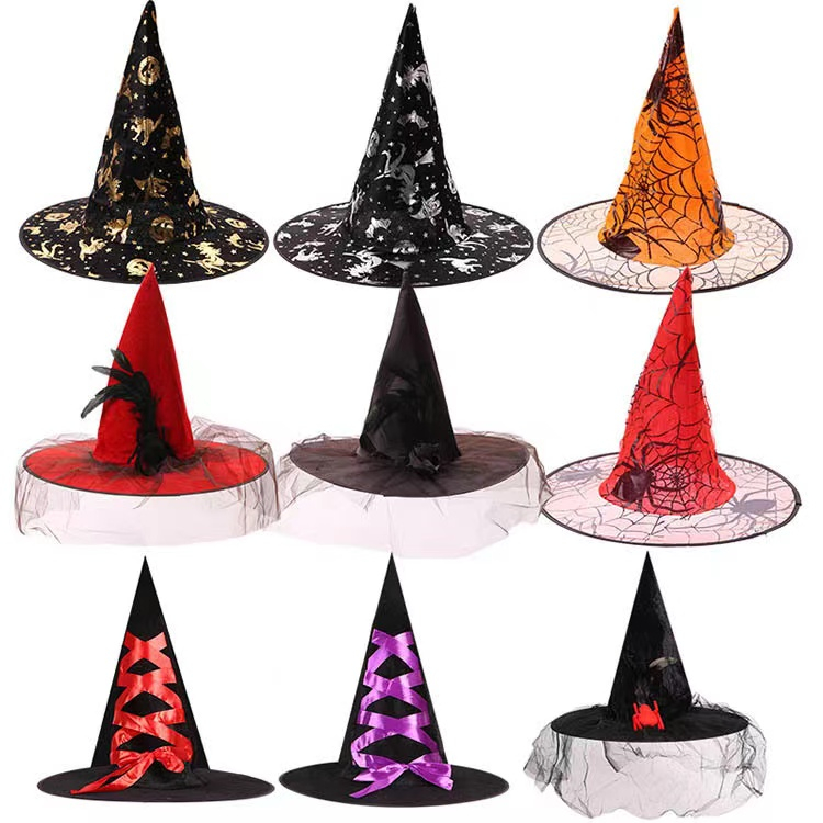 Witch Hat with Rose Net