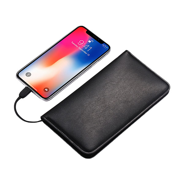 Leather Wallet Wireless Charging Mobile Power