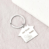 Stainless Steel House-Shaped Keychain