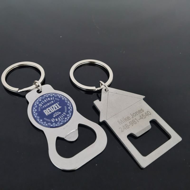 House-Shaped Bottle Opener Metal Keychain