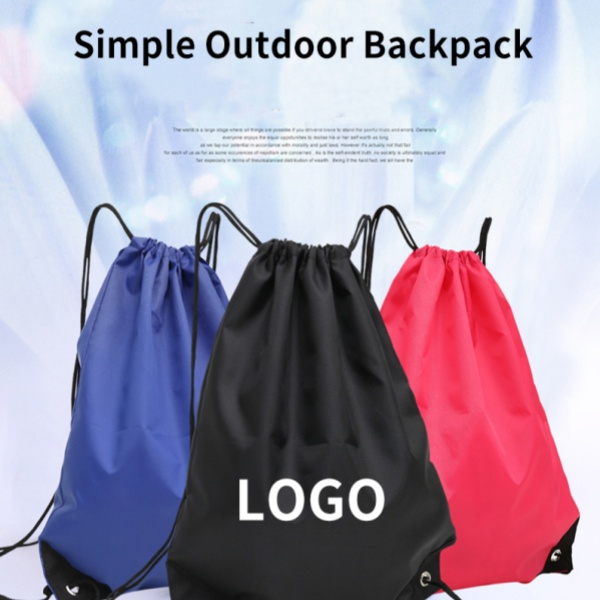 Men's And Women's Outdoor Large Capacity Drawstring Backpack Sports Storage Bag