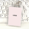 Acrylic Transparent Double Card Protective Cover Plastic Key Chain Display License