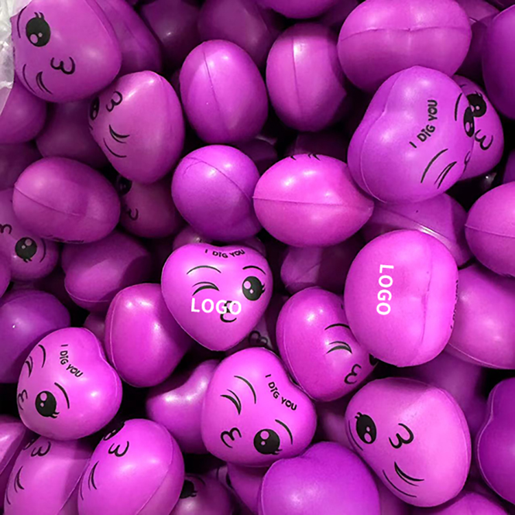 Custom Logo Heart Stress Relievers