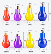 3.4 oz - 17oz Mini Big Light Bulb Plastic Cup Bottle