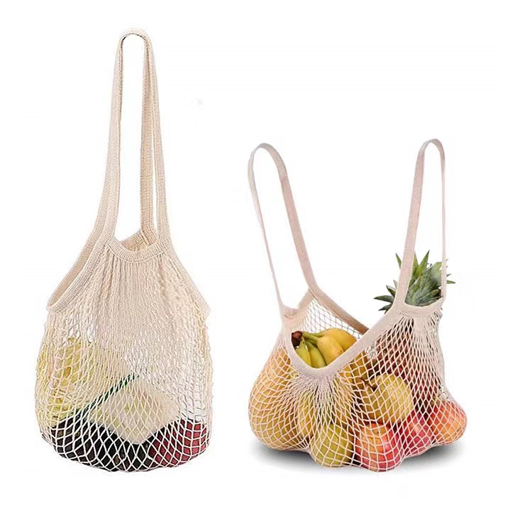 Cotton Mesh Grocery Tote Bag