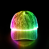 Colorful LED Fiber Optic Rechargeable Baseball Caps Hats
