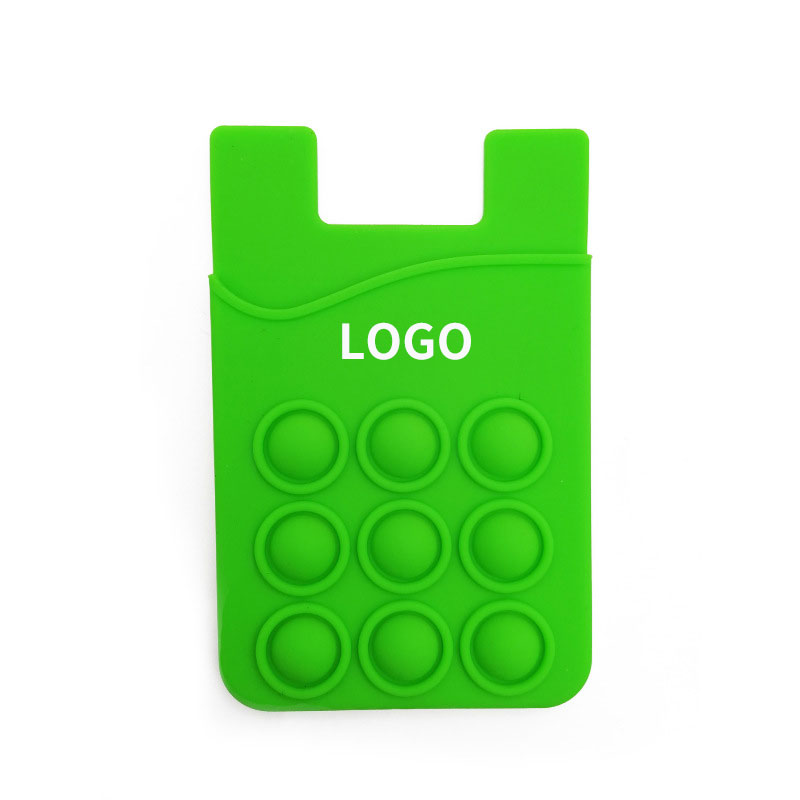 Silicone Push Pop Cell Phone Wallets